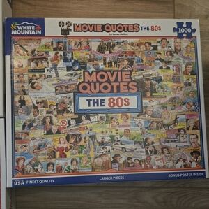 White Mountain Movie Quotes The 80s Puzzle - Multicolor